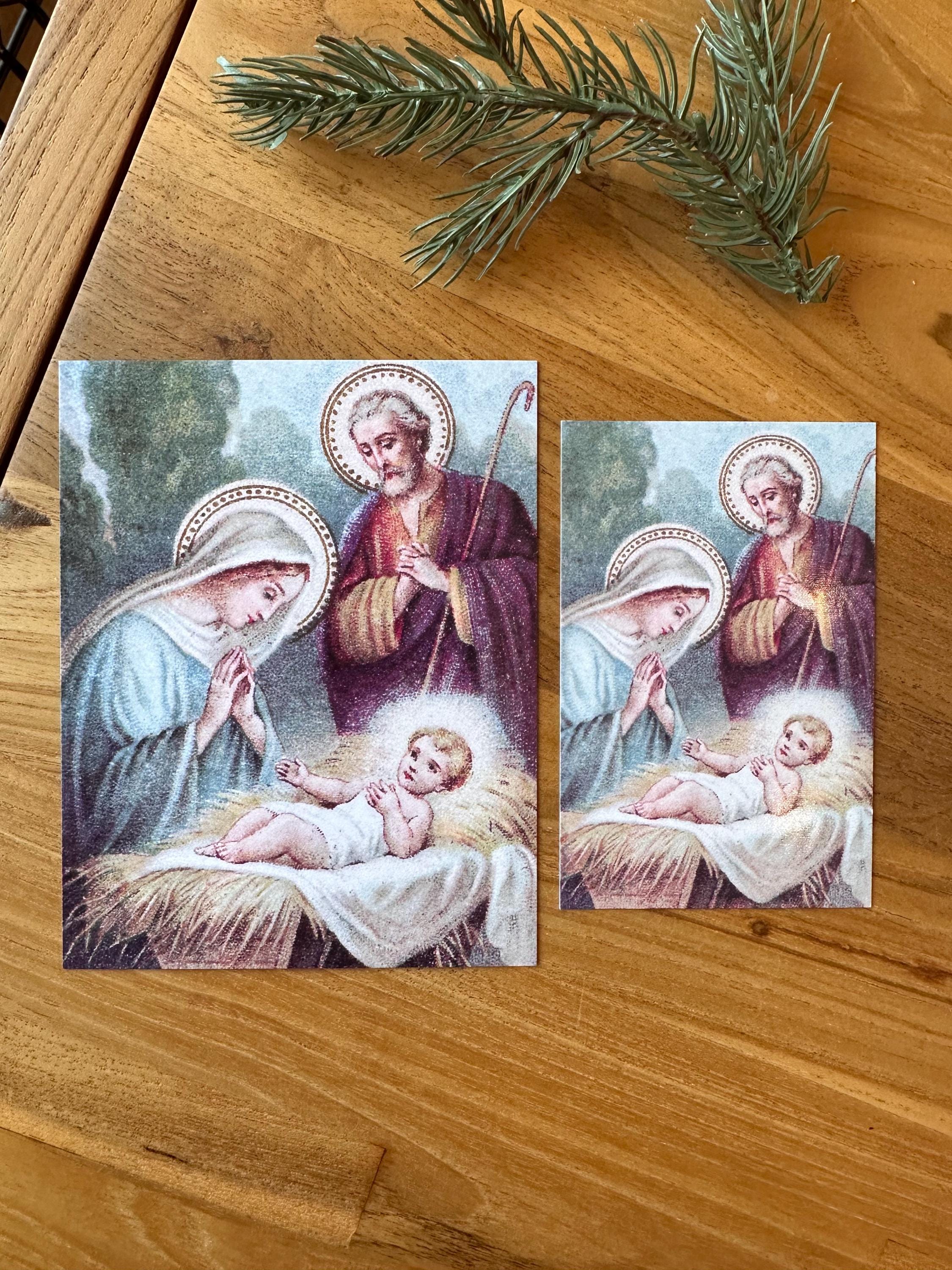 Holy Family Christmas Card Set: Blank on Back, Envelope Option