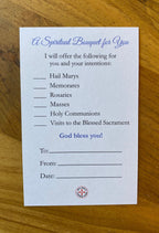 Spiritual Bouquet Holy Cards: Package of 5/10/25/50/100, Catholic Prayer