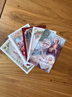 Christmas Holy Card Set: Vintage Style Religious Message Cards