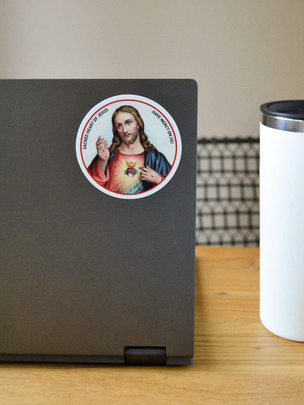 Sacred Heart of Jesus Vinyl Decal: Catholic Religious Sticker