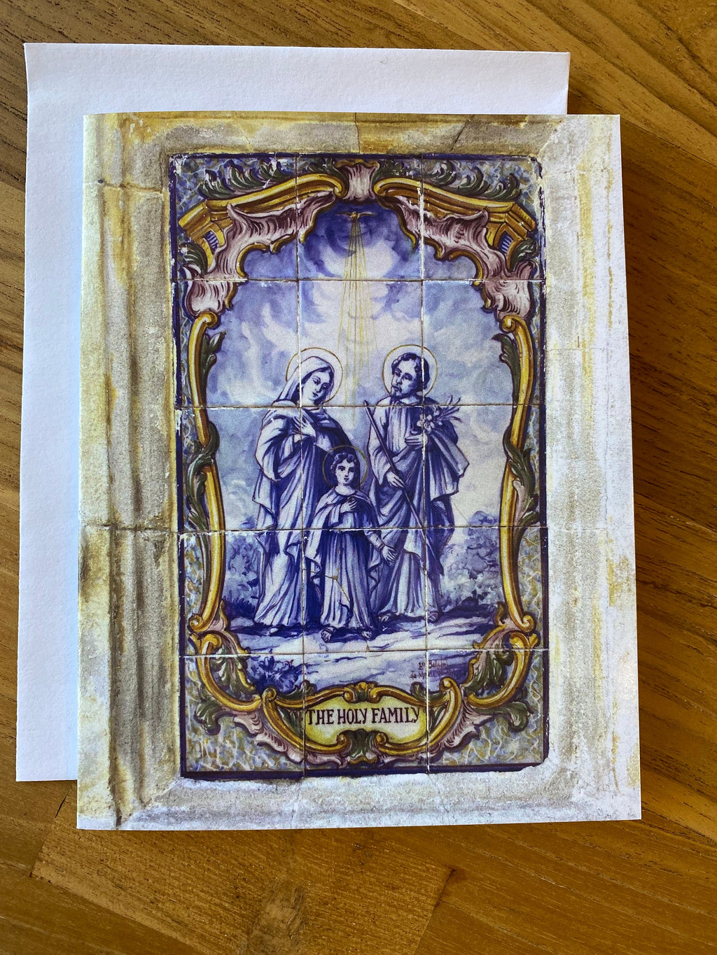 Holy Family Tile Note Card Set, Spanish Catholic Art
