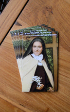 St. Therese Novena Rose Prayer Card - Catholic Devotion