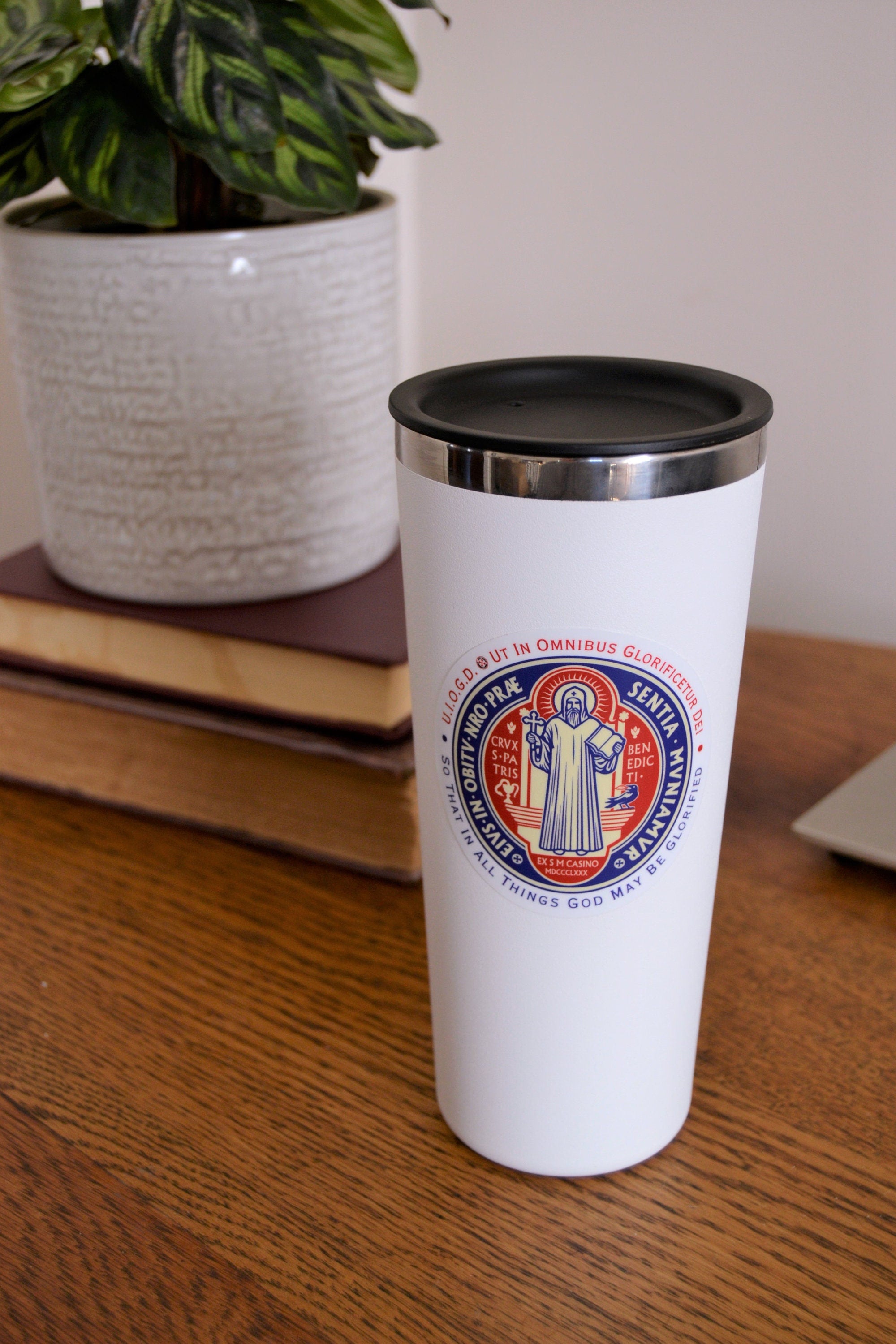 Saint Benedict Medal Vinyl Decal: Catholic Religious Sticker