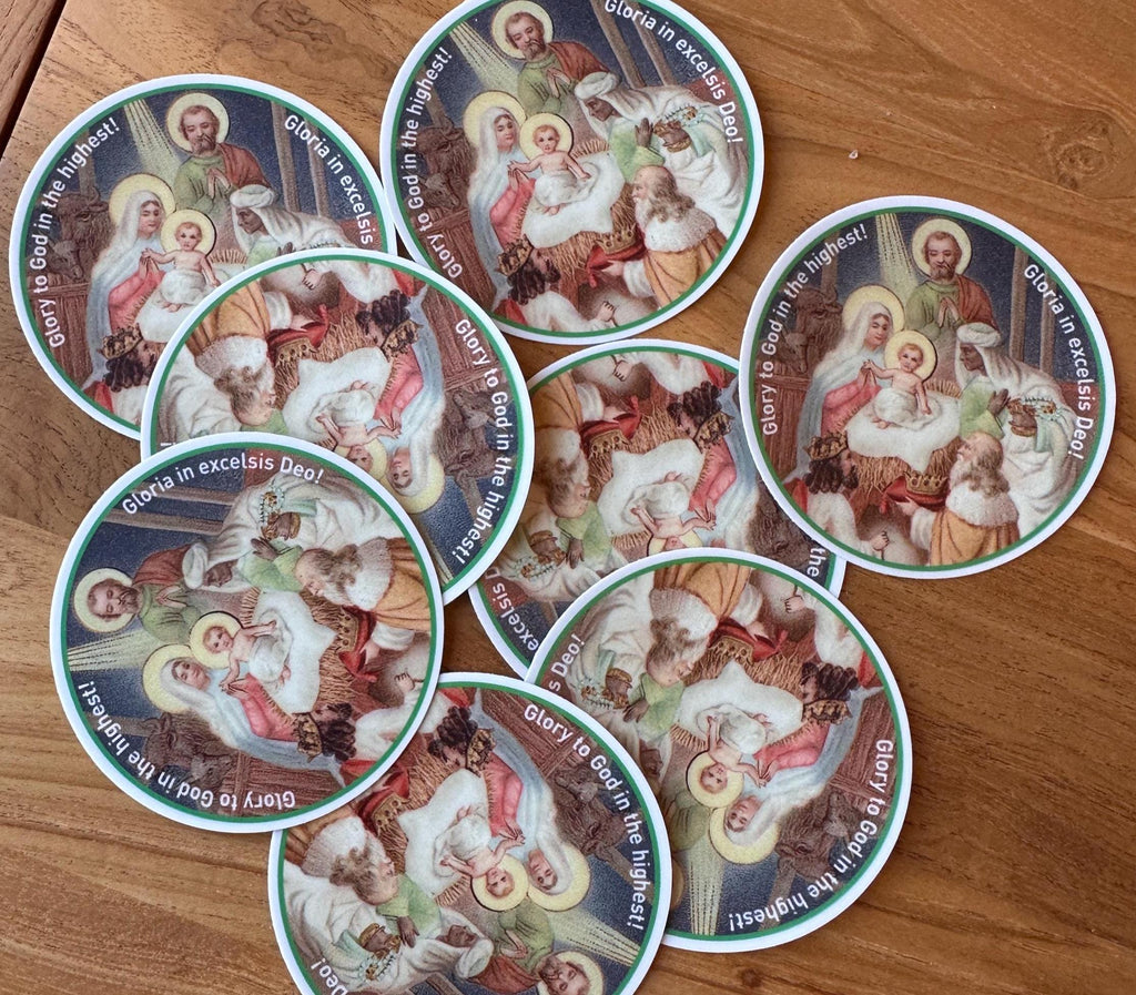 Glory to God in the Highest: Catholic Religious Decal, 3 Kings, Christmas, Epiphany