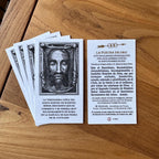 Santo Rostro de Jesus Prayer Card / Holy Face in Spanish , Gold Foil Relief