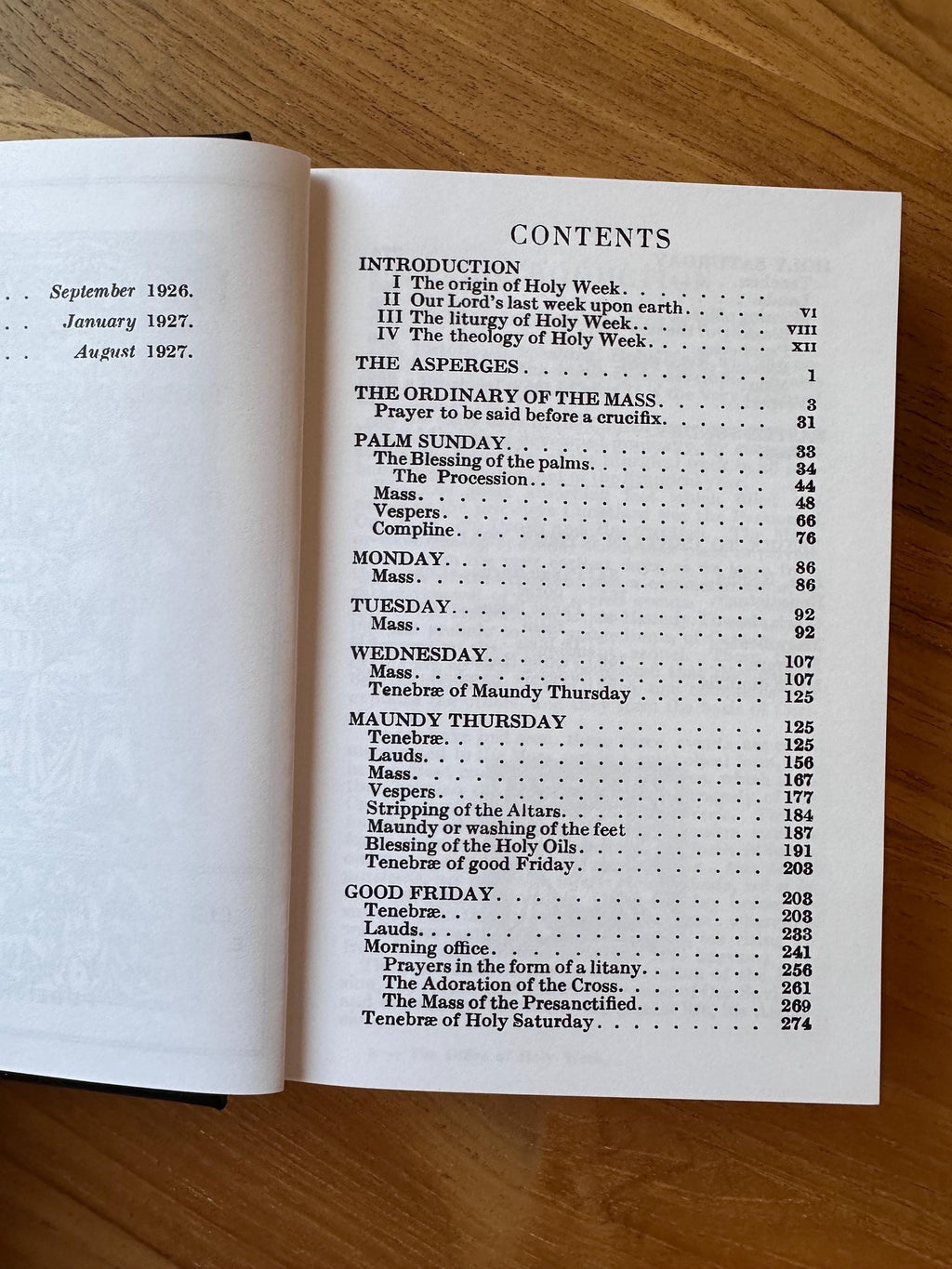 Holy Week Missal: 1927, Latin and English, Traditional Catholic, Passiontide, Lent