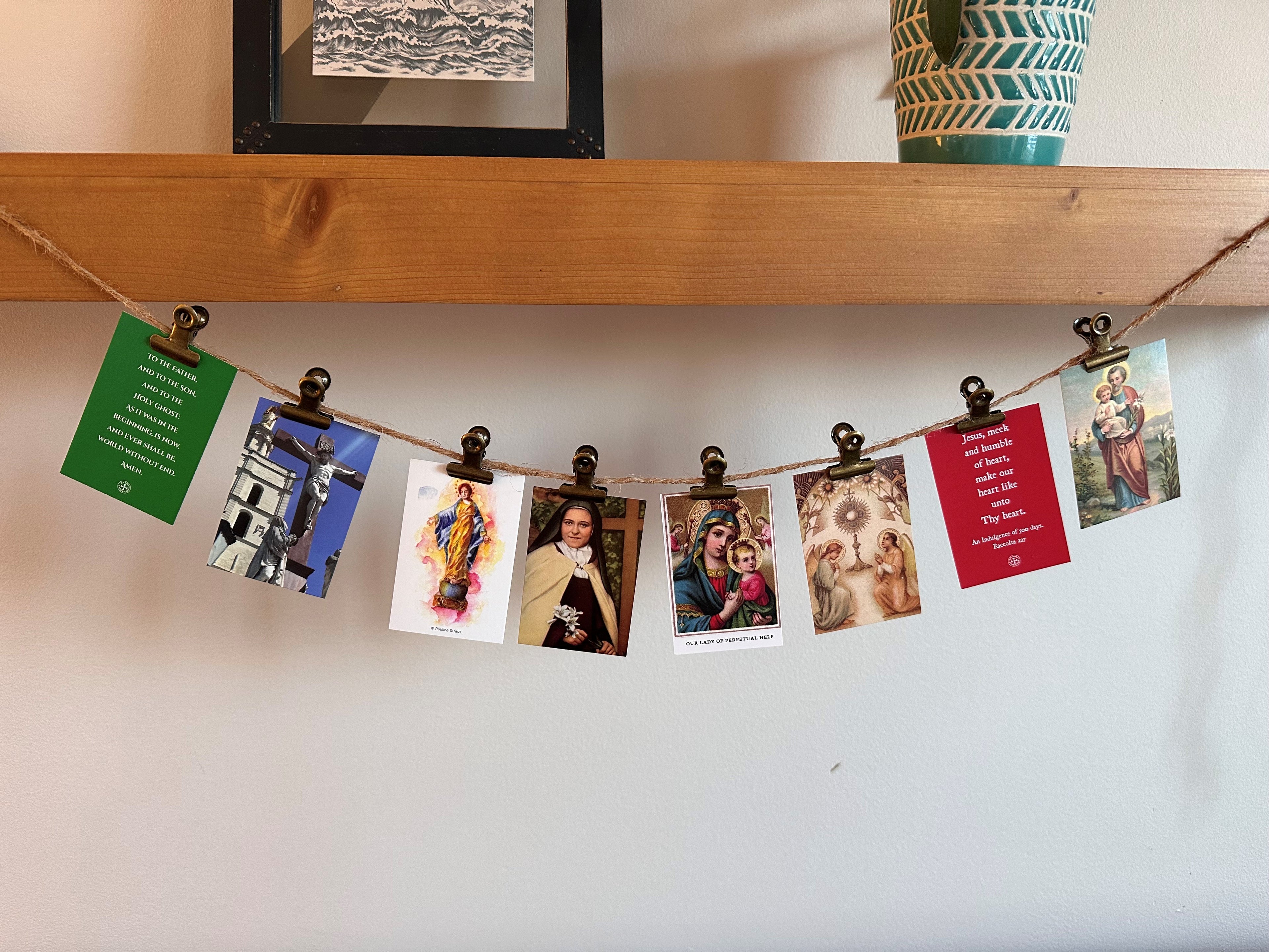 Bundle of 8 Mini Holy Cards - Childrens Trading Cards, Classroom Favors